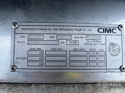 2023 Vanguard 53 ft x 102 in T/A Refrigerated Trailer