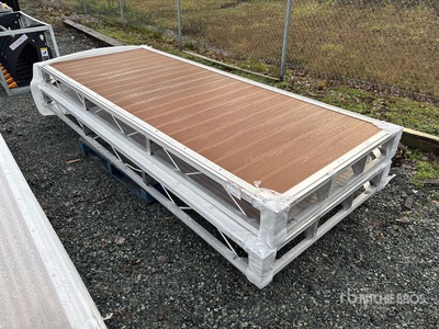 Quantity of (2) 2025 BYT BDF6 6 ft x 8 ft Aluminum Boat Dock Section Kit (Unused)