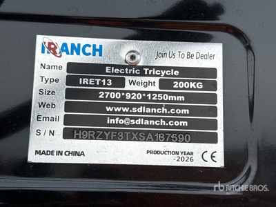 2026 SDGRAND IRET13 3 TT E-Trike Mini Nutzkraftfahrzeuge (Unused)