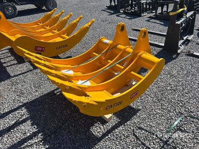 2025 TOFT TOFT08R 40 in Excavator Rake - Fits Cat 320 (Unused)