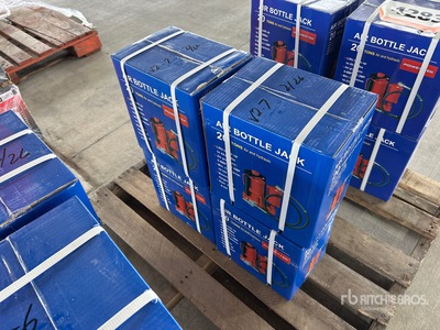Quantity of (4) 2024 Powertek 20 Ton Air/Hydraulic Bottle Podnośnik (Unused)