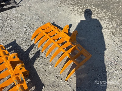 2026 GIYI 38 in Excavator Rake - Fits Cat 303 (Unused)