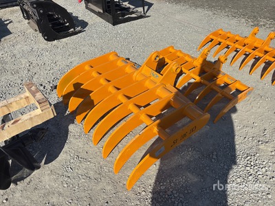 2026 GIYI 45 in Excavator Rake - Fits Cat 307 (Unused)