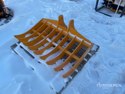 2026 GIYI 45 in Excavator Rake - Fits Cat 307 (Unused)