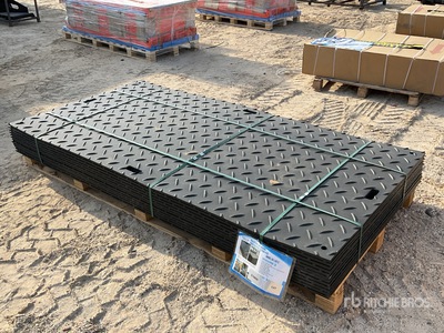 Quantity of (12) SKLP SK-LJB12 Polyethylene Sheet Ground Protection Mats (Unused)