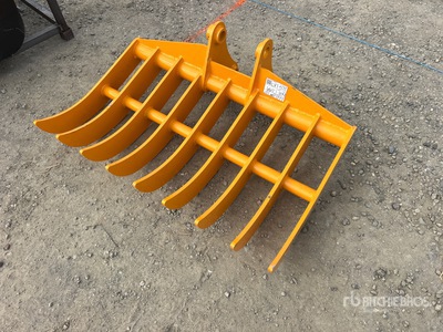2026 GIYI 45 in Excavator Rake - Fits Cat 307 (Unused)