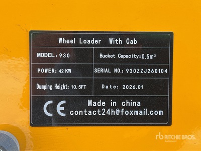 2026 SDLOOL SL930 Wheel Loader (Unused)