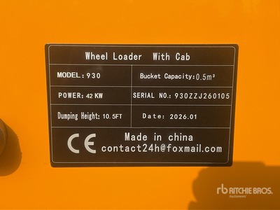 2026 SDLOOL SL930 Wheel Loader (Unused)