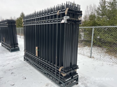 Quantity of (20) Canex 10 ft x 7 ft Powder Coated Wrought Iron Clôture (Unused)