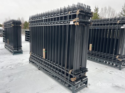 Quantity of (20) Canex 10 ft x 7 ft Powder Coated Wrought Iron Clôture (Unused)