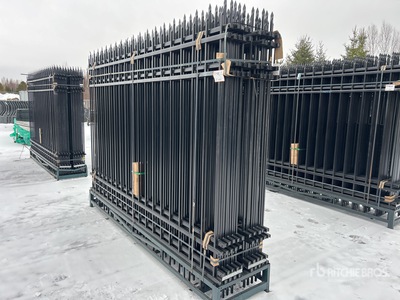 Quantity of (20) Canex 10 ft x 7 ft Powder Coated Wrought Iron Clôture (Unused)