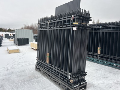 Quantity of (20) Canex 8 ft x 7 ft Powder Coated Wrought Iron Fencing (Unused)