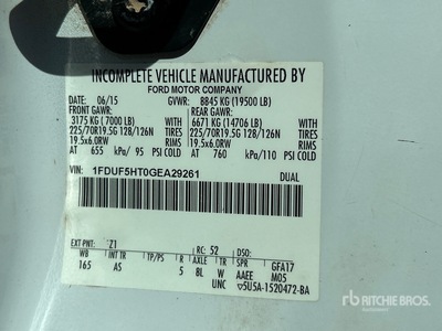 2015 Versalift VST-47SI 47 ft on 2016 Ford F-550 XL 4x4 Bucket Truck