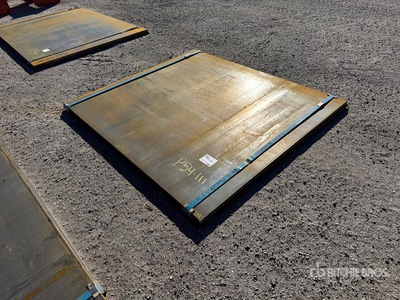 Quantity of (2) 2025 Kit Containers 5 ft x 5 ft 10 in (2 in Thick) Steel Plates