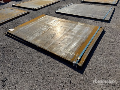 Quantity of (2) 2025 Kit Containers 5 ft x 7 ft 6 in (1 in Thick) Steel Plates