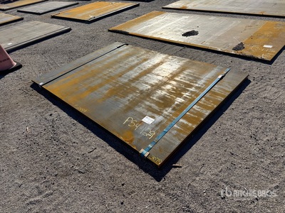 Quantity of (2) 2025 Kit Containers 5 ft x 7 ft 5 in (1 in Thick) Steel Plates