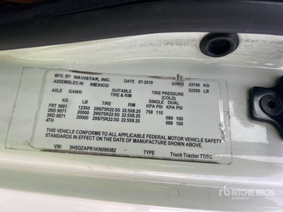 2019 International LT625 6x4 Cabeza Tractora Cabina Dormitorio