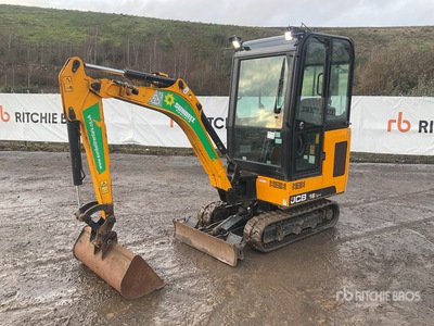 2021 JCB 16C-1 mini excavator swing away boom Excavadora de Cadenas