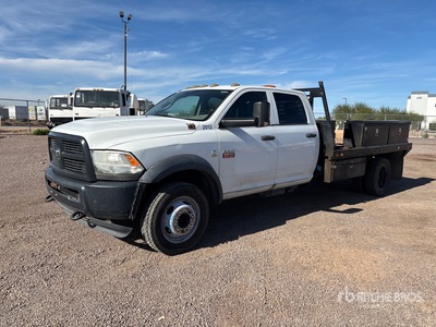 2012 Dodge Ram 4500 4x4 Crew Cab Flatbed Truck