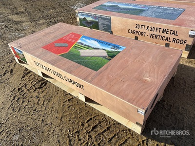 2025 Agriquip CP1220 12 ft x 20 ft Steel Carport (Unused)