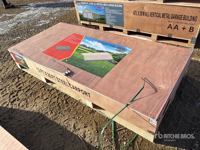 2025 Agriquip CP1220 12 ft x 20 ft Steel Carport (Unused)