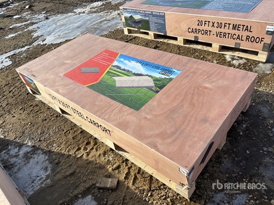 2025 Agriquip CP1220 12 ft x 20 ft Steel Carport (Unused)