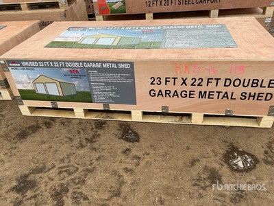 2025 AGR-MS2322 Double Garage Metal Storage Building (Unused)