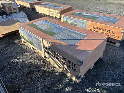 2025 AGR-MS2322 23 ft x 22 ft Double Garage Metal Bâtiment d'entreposage (Unused)