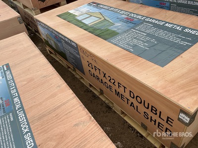 2025 AGR-MS2322 Double Garage Metal Storage Building (Unused)