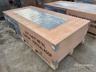 2025 Rhino AGR-MC2040 20 ft x 40 ft Steel Carport (Unused)