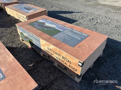 2025 Rhino AGR-MC2040 20 ft x 40 ft Steel Carport (Unused)