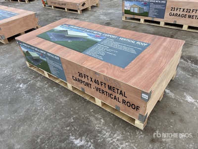 2025 Rhino AGR-MC2040 20 ft x 40 ft Metal Carport (Unused)