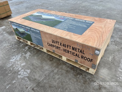 2025 Rhino AGR-MC2040 20 ft x 40 ft Metal Carport (Unused)