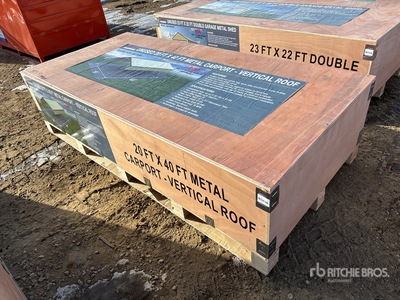 2025 Rhino AGR-MC2040 20 ft x 40 ft Metal Carport (Unused)