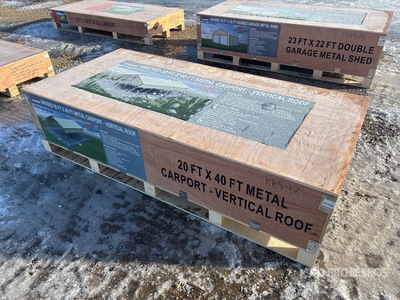 2025 Rhino AGR-MC2040 20 ft x 40 ft Steel Carport (Unused)