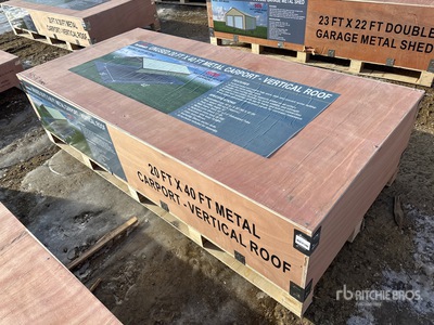 2025 Rhino AGR-MC2040 20 ft x 40 ft Steel Carport (Unused)