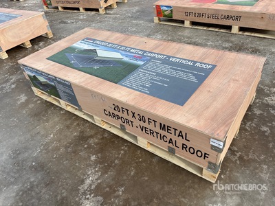 2025 Rhino AGR-MC2030 20 ft x 30 ft Metal Carport (Unused)