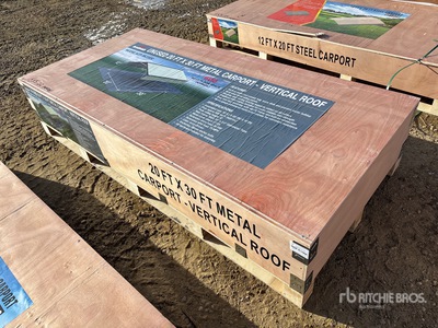 2025 Rhino AGR-MC2030 20 ft x 30 ft Metal Carport (Unused)