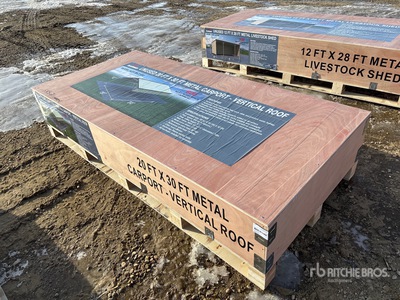 2025 Rhino AGR-MC2030 20 ft x 30 ft Steel Carport (Unused)