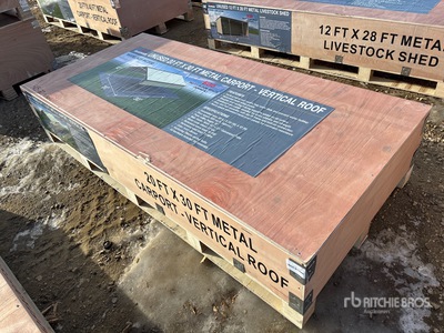 2025 Rhino AGR-MC2030 20 ft x 30 ft Steel Carport (Unused)