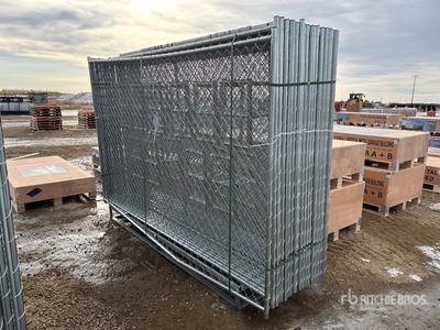 Quantity of (20) 2025 GLCF1006 10 ft x 6 ft Chain Link Temporary Site Fence (Unused)