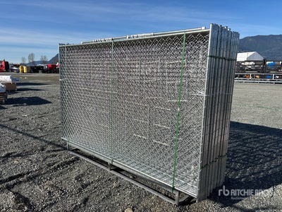 Quantity of (20) 2025 GLCF1006 10 ft x 6 ft Chain Link Temporary Site Fence (Unused)