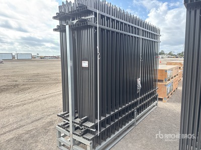 Quantity of (20) 10 ft x 7 ft Wrought Iron Site Vallas (Unused)