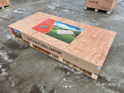 2025 Agriquip CP1220 12 ft x 20 ft Metal Carport (Unused)