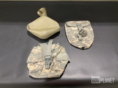 (70) Entrenching Hand Tool Carriers, (142) Water Canteens & Assorted Items