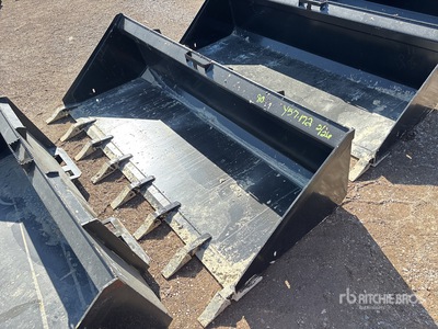 Mid-State 80 In Low Pro w/Teeth Skid Steer Bucket (Unused)