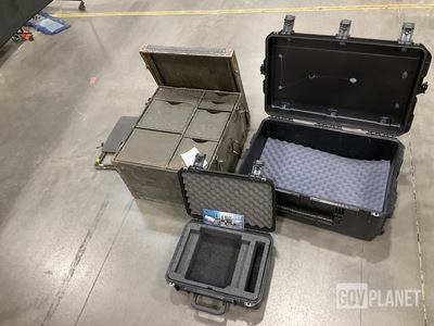(11) Assorted Storage Cases & (1) Field Desk
