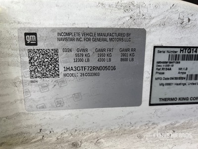 2024 Chevrolet Express G3500 4x2 Refrigerated Truck