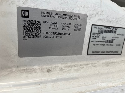 2024 Chevrolet Express G3500 4x2 Refrigerated Truck