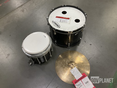 (3) Snare Drums, (1) Bass Drum & (4) Assorted Cymbals